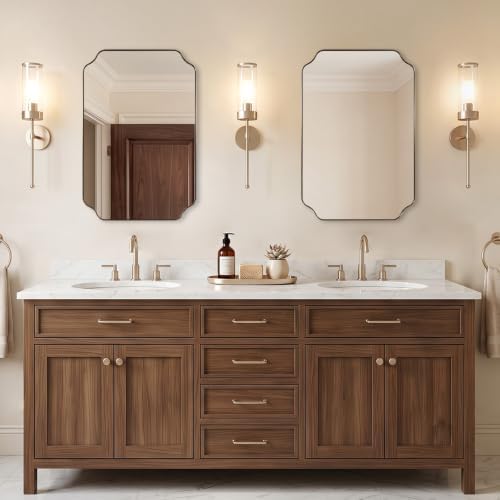 ANDY STAR 20"x30" Champagne Bronze Scalloped Mirror - Image 6