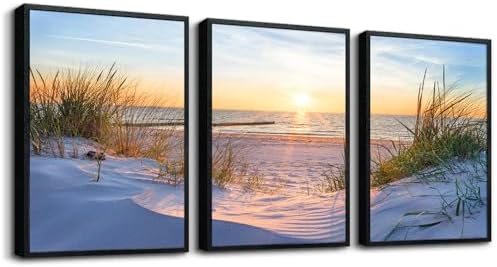 Black Framed Beach Wall Art Set by MHARTK66
