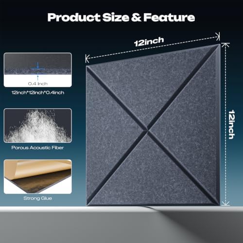 Sonicism 12 Pack X-Lined Acoustic Panels - Image 2