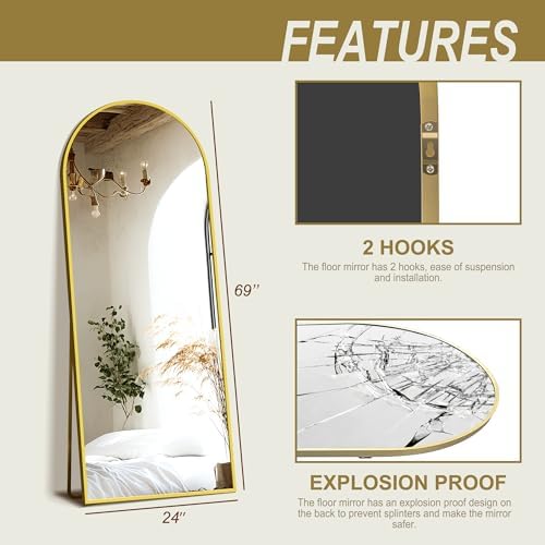 Delma Arched Full Length Mirror - Image 7