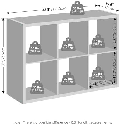 Furinno Cubic Extra Thick 6-Cube Closet Organizers and Storage - Image 2