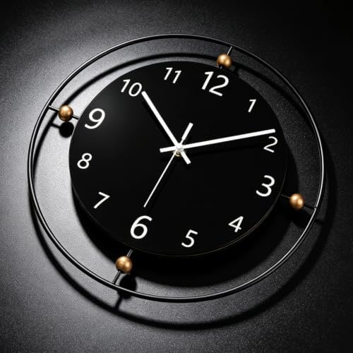 Dankeit Modern Silent Wall Clock 16Inch Black Clock - Image 2