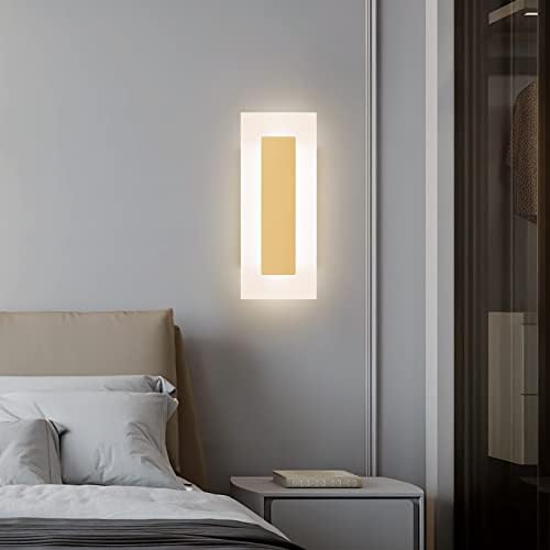 LMQNINE Modern LED Acrylic Gold Wall Sconce Warm White Light 3000K - Image 4