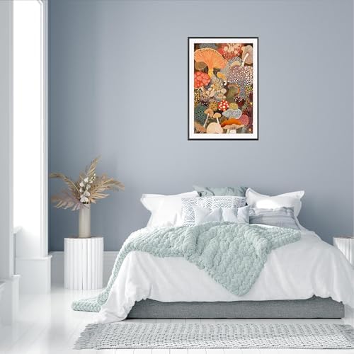 Abstract Mushroom Poster Vintage Japanese Fungi Canvas Wall Art Modern - Image 3