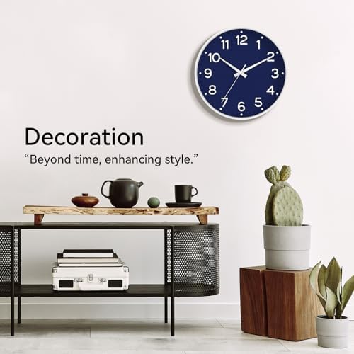 Roymnie 8 Inch Wall Clock, Battery Operated Silent Non Ticking Analog - Image 5