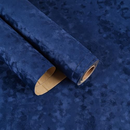 Blue Velvet Drawer Liners for Dresser Jewelry Flocking Contact Paper 15.7"x160" by EaseStick