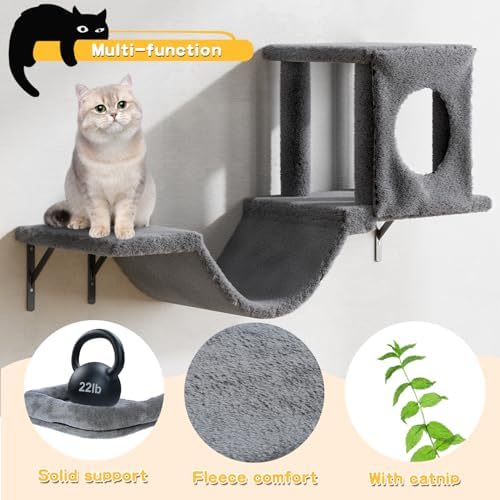 Cat Wall Shelves, Dark Gray - Image 3