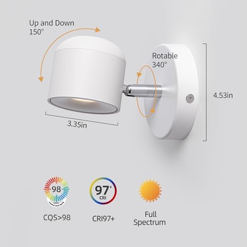 Aisilan 7W Modern Adjustable Wall Sconce Bedside Wall Light LED Wall Reading - Image 2