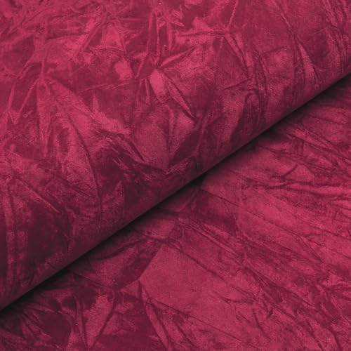 VEELIKE Red Velvet Fabric Wallpaper Self Adhesive Crushed Velvet Liner - Image 7