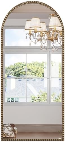 Arched Gold Antique Mirror by Brauthon