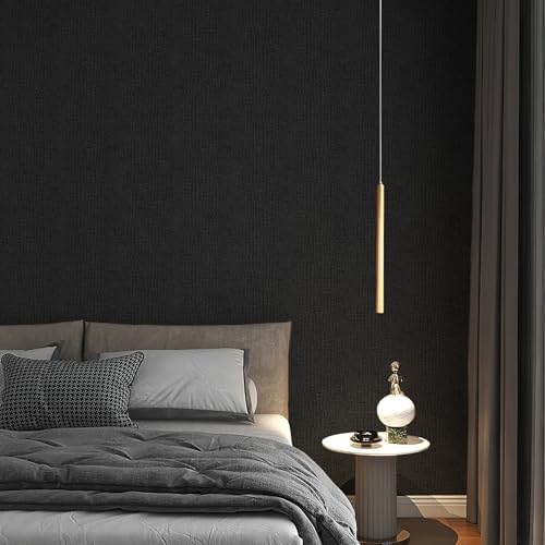 Fititem 11.8”×118” Black Peel and Stick Wallpaper Crocodile Texture Modern - Image 6