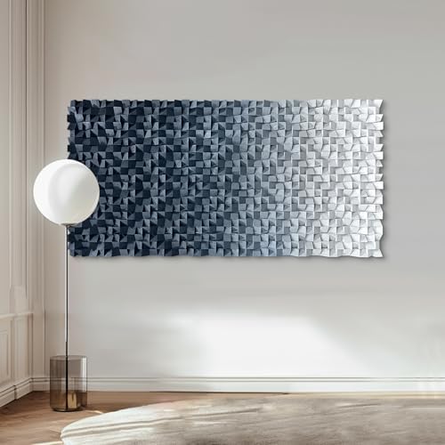 LIUZEYUE Oversized Wood Block Wall Art, Dramatic Tonal Texture - Image 6