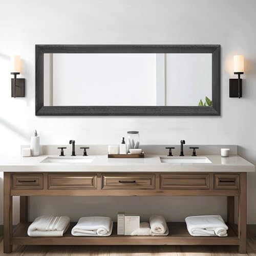AAZZKANG Full Length Mirror Rectangle Wood Framed Large 47"x16" - Image 5