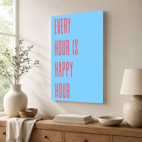 InkFlow Posters Every Hour Happy Hour Canvas Poster - Image 4