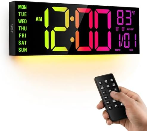JALL 13" Large Digital Wall Mount Clock by JALL