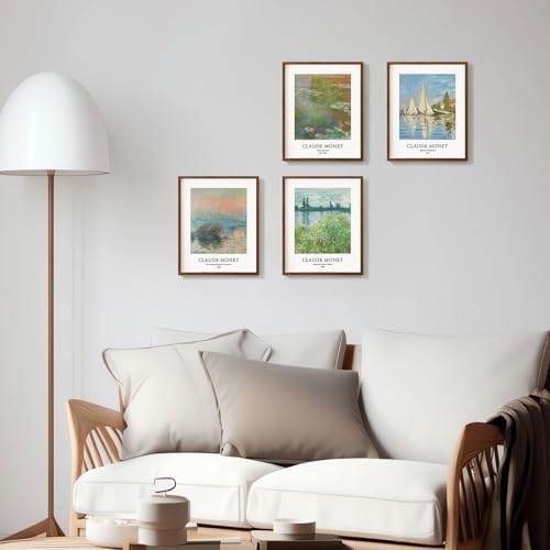 EVOLE HOME Claude Monet Giclee Art Prints Set of 4, 8x10 Unframed Seine Water - Image 5