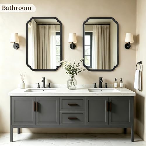 HOMECOOKIN Wood Bathroom Mirror - Image 2