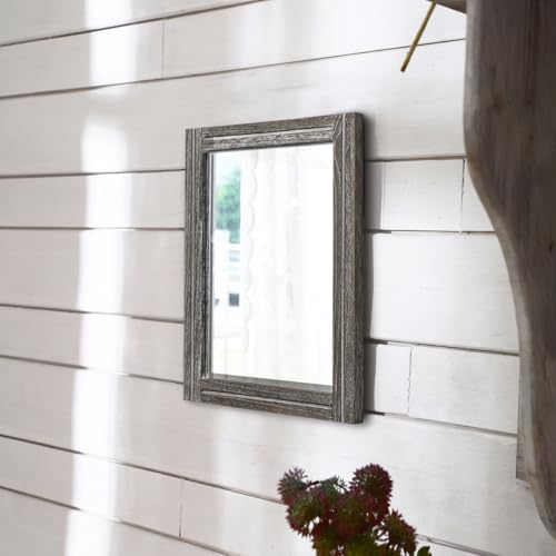 AAZZKANG Mirrors for Wall Rustic Wooden Framed Rectangular 16"x12" - Image 4