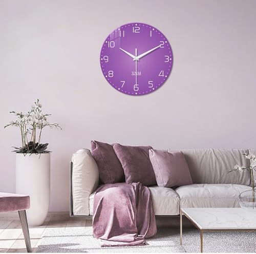 XNM Purple Minimalist Wall Clock - Image 2