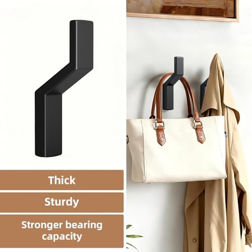 Heavy Duty Wall Hooks for Hanging, 40 lbs Single Coat Hooks & Towel Hooks Wall - Image 3