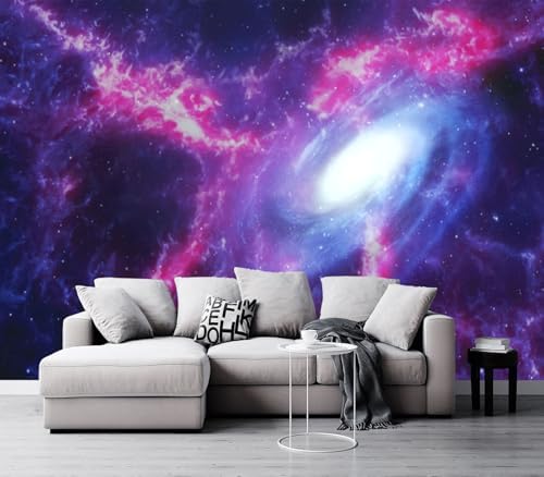 Stunning Purple Pink Galaxy Nebula Space Wallpaper Peel Stick by Cliouar