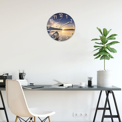 Round Kitchen Wall Clocks Battery Operated 12 Inch - Image 3