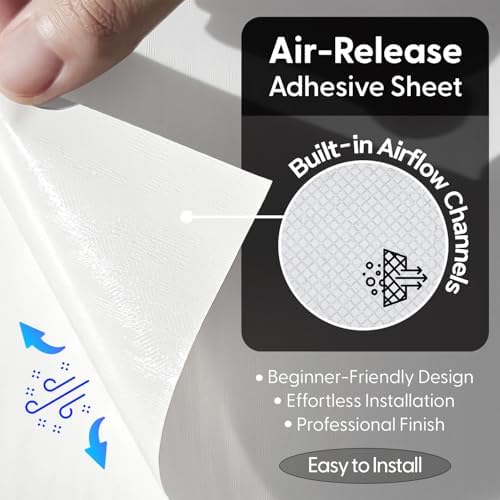 White Wood Grain Contact Paper 19.7" x 394", Extra Wide and Long Peel and Stick - Image 6