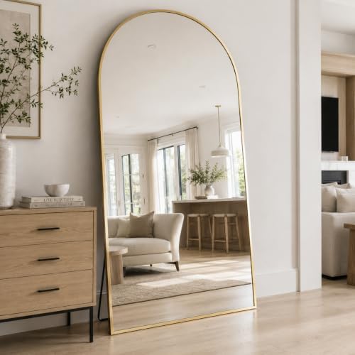 90''x46'' Oversized Full Length Mirrors, Arched Floor Mirror by TinyTimes
