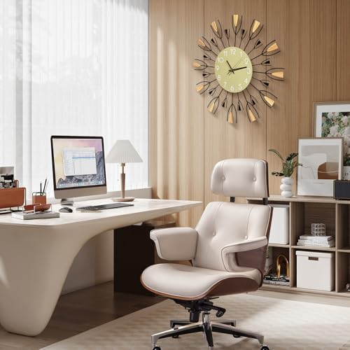 24 Inch Large Modern Mid Century Sunburst Wall Clock - Image 6