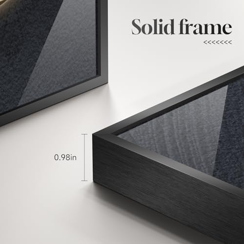 Large Framed Modern Mountain Wall Art, 3 Piece, 24x36 In - Image 5