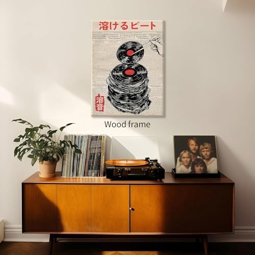 Japanese Vintage Music Poster Retro Newspaper Aesthetic Wall Art Melting Vinyl - Image 5
