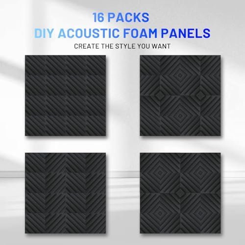 Focusound 16 Pack Sound Proof Foam Panels - Image 3