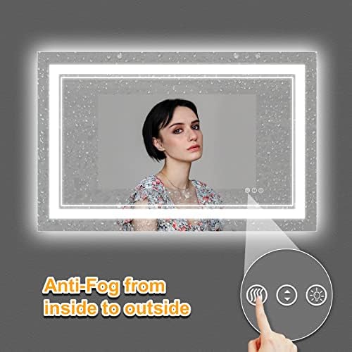 48x32 Inch LED Bathroom Mirror - Image 5