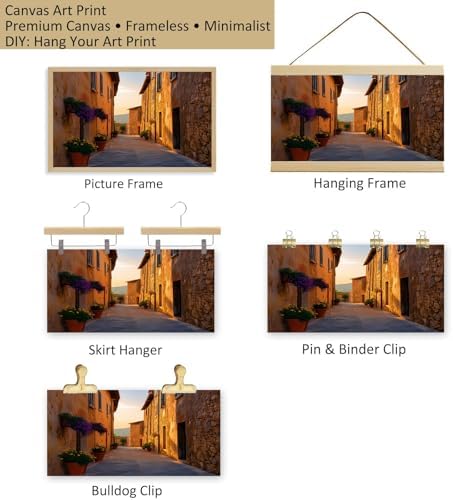 Canvas Wall Art Romantic Vintage Street View Wall Pictures, Canvas Print Artwork - Image 6