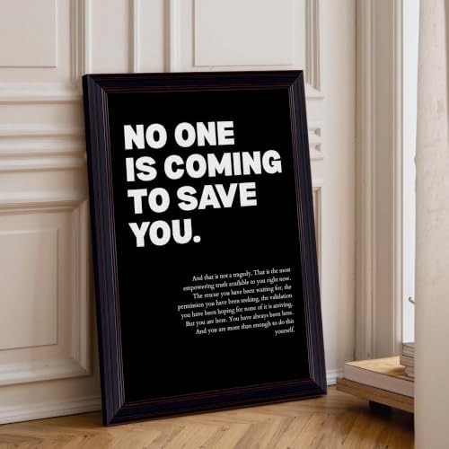 No One Is Coming To Save You Motivational Canvas Wall Art, Empowering - Image 6