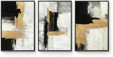 3D Textured Black White Abstract Wall Art - Image 5
