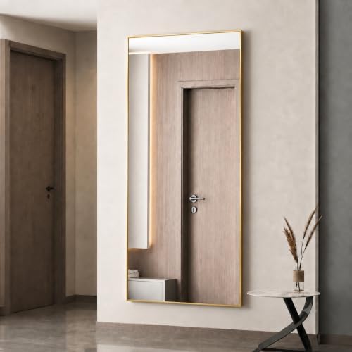 Simple Deluxe 68"x25" Full Length Mirror–Gold Aluminum Alloy Floor Mirror by SimpleDeluxe