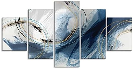 Fu-Keivy Blue Grey Abstract Canvas Wall Art Decor Fantasy Modern Artwork by Fu-Keivy