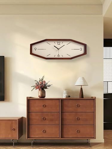 Wooden Retro Wall Clocks, 18 Inches Square Clocks Rectangular Wall Clock - Image 4