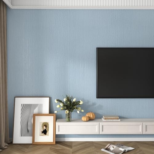 WESTICK Aqua Blue Grasscloth Wallpaper - Image 2