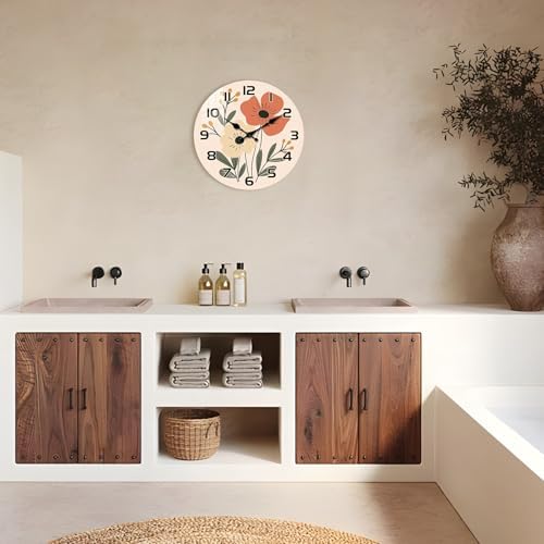 10" Boho Floral Wall Clock - Image 2