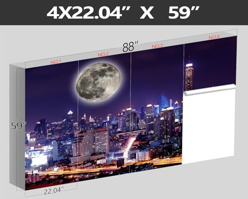 XMPMBM-City Night View the Moon Nursery Room Fabric Wallpaper Living Room - Image 4