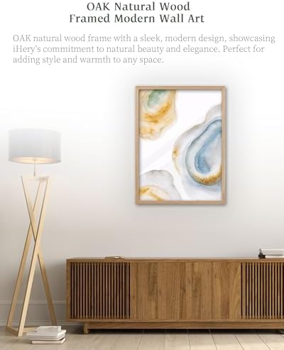 iHery 12x16in Blue Oyster Framed Coastal Wall Art, Acrylic Front - Image 2