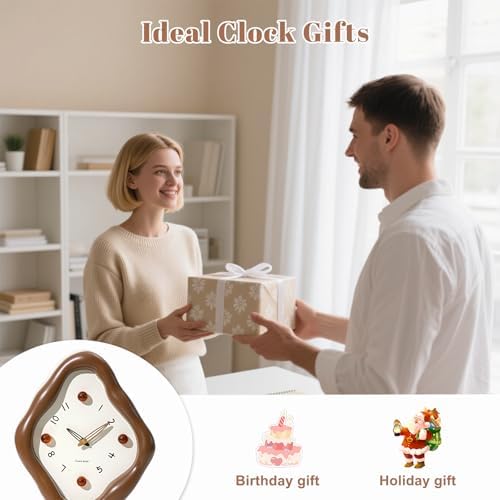 JUSTUP 12 Inch Modern Wall Clock, Creative Rhombus Battery Powered Clock - Image 7