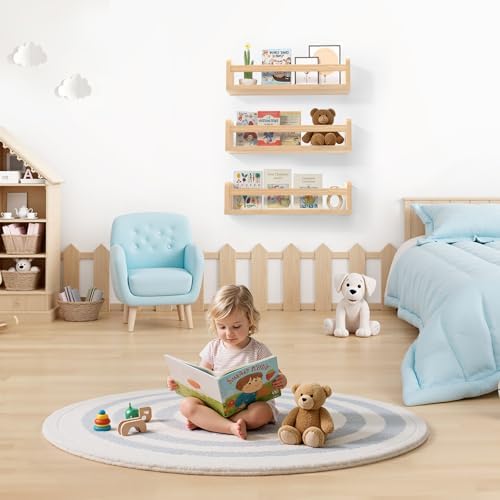 Floating Wall Nursery Book Shelves, 16.5 Inch - Image 2