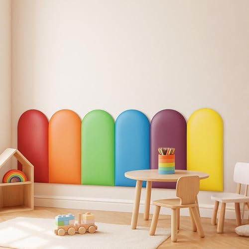Jetec 12 Pcs Kids Wall Padding Panels, 1.18 Inch Thick Foam Wall Protector by Jetec