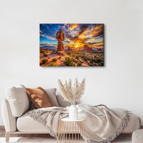 Sunrise Arch Canyon lands Canvas Wall Art - Image 5