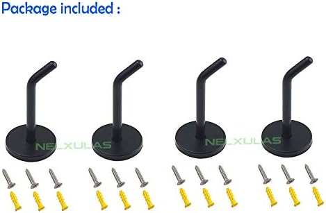 Classic Black Stainless Steel Heavy Duty Coat Hook, Durable Robe Hanger Wall - Image 2