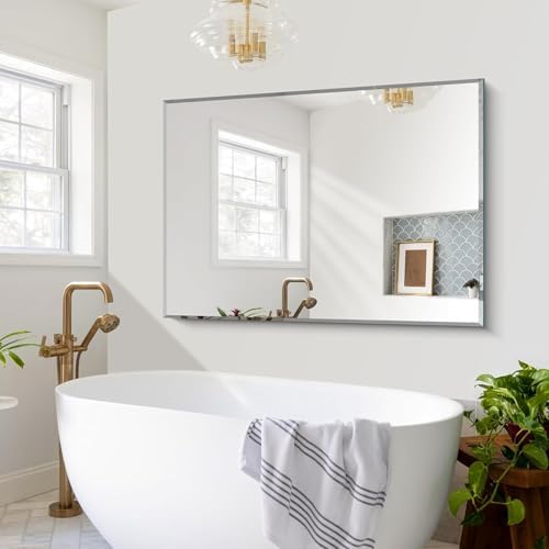 CILIBER Beveled Mirror, 50x36 Large Bathroom Mirrors - Image 4
