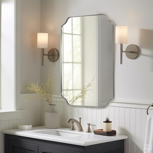 ANDY STAR 22"x30" Chrome Scalloped Mirrors by ANDYSTAR